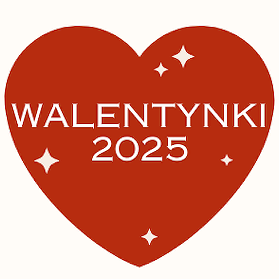 serce z napisem walentynki oraz rok 2025